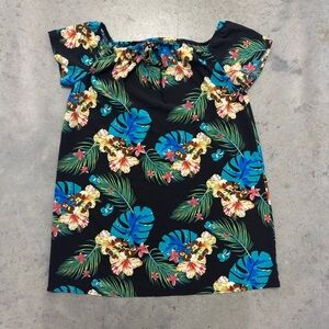 SHEIN | Tropical Floral Off-Shoulder Dress